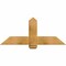 Ekena Millwork Eugene Rough Sawn Timber Gable Bracket, Western Red Cedar, 48"W x 20"H x 6"D x 6"F, 10/12 Pitch GBW048X20X0606EUG00RWR - alternate 1